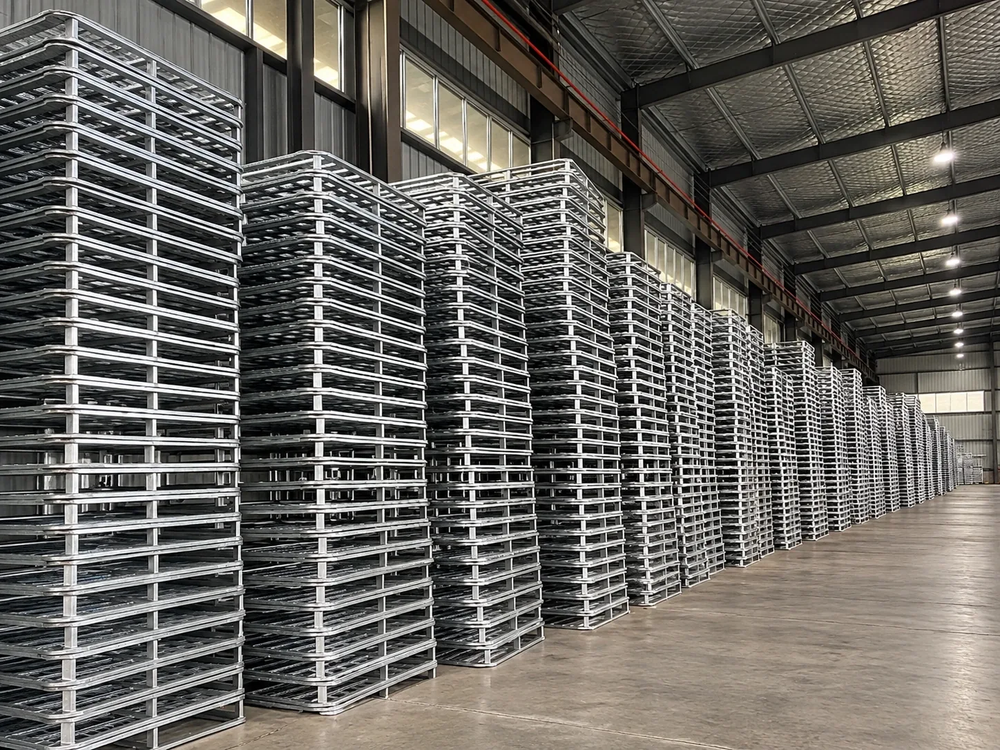 Pallet thép cho kho xưởng